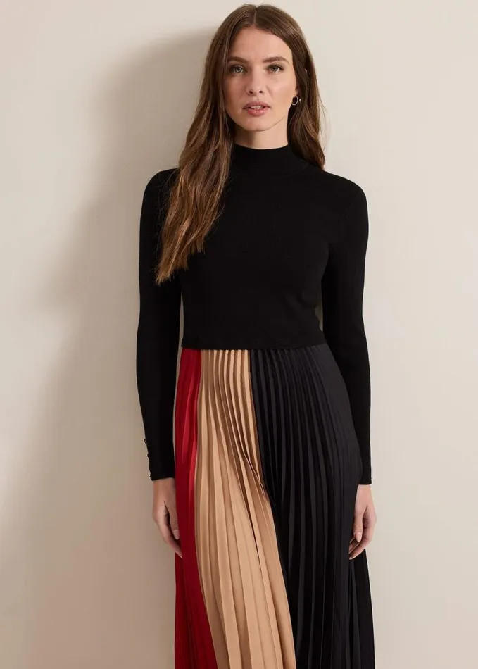 Phase Eight Petite Kiera Colourblock Midi Dress Multicoloured Women Dresses