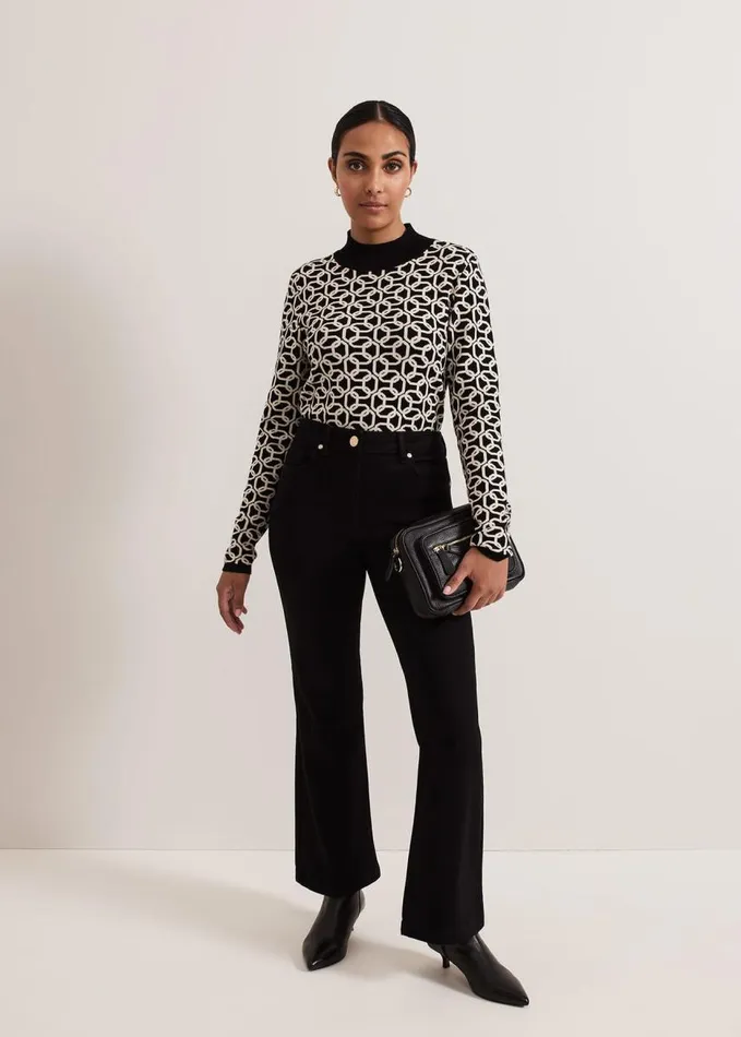 Phase Eight Petite Olivia Bootcut Jean Black Women Jeans