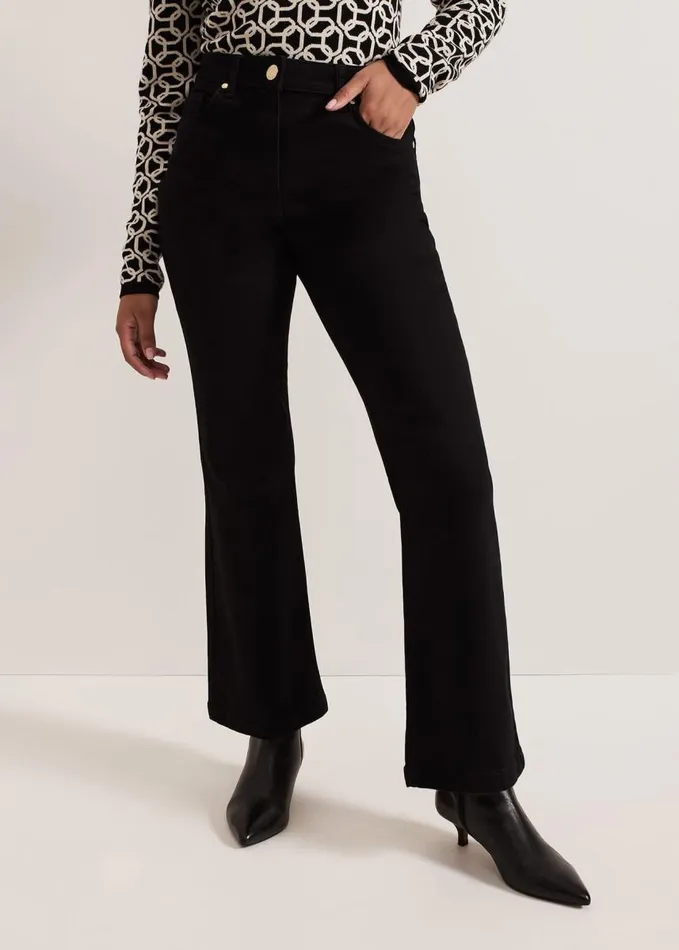 Phase Eight Petite Olivia Bootcut Jean Black Women Jeans