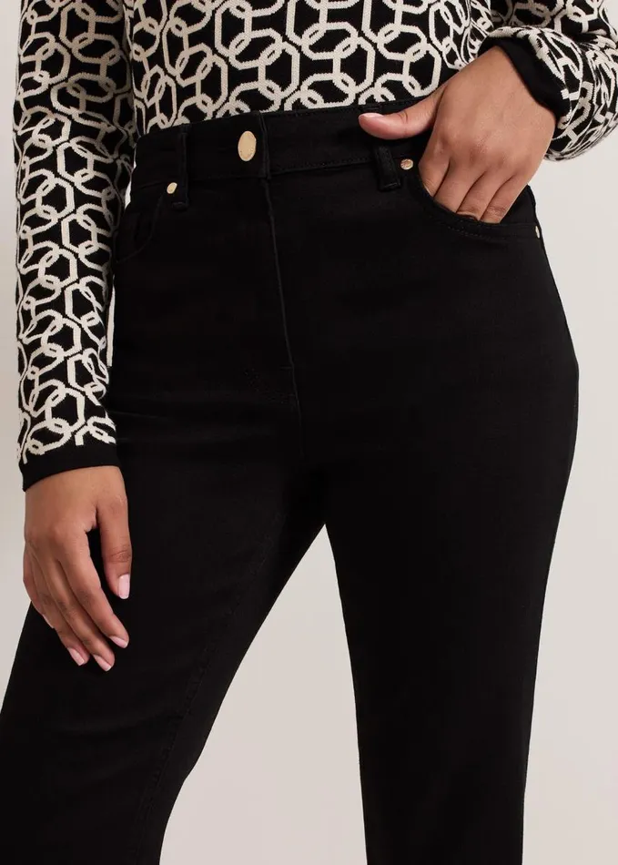 Phase Eight Petite Olivia Bootcut Jean Black Women Jeans