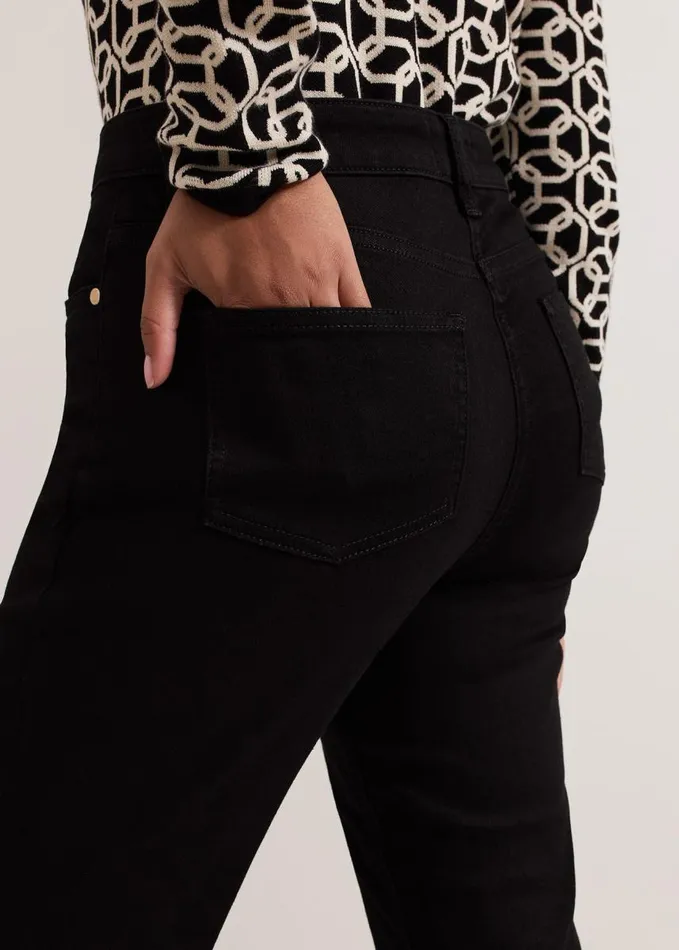 Phase Eight Petite Olivia Bootcut Jean Black Women Jeans