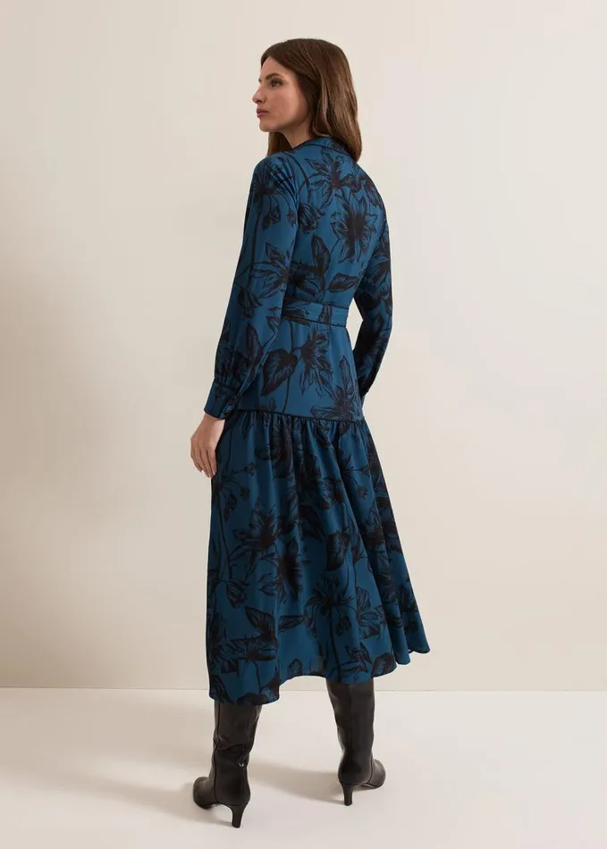 Phase Eight Petite Shakira Teal Floral Midaxi Dress Teal Women Dresses