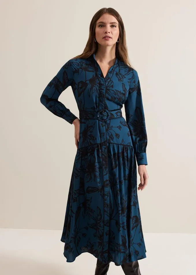 Phase Eight Petite Shakira Teal Floral Midaxi Dress Teal Women Dresses