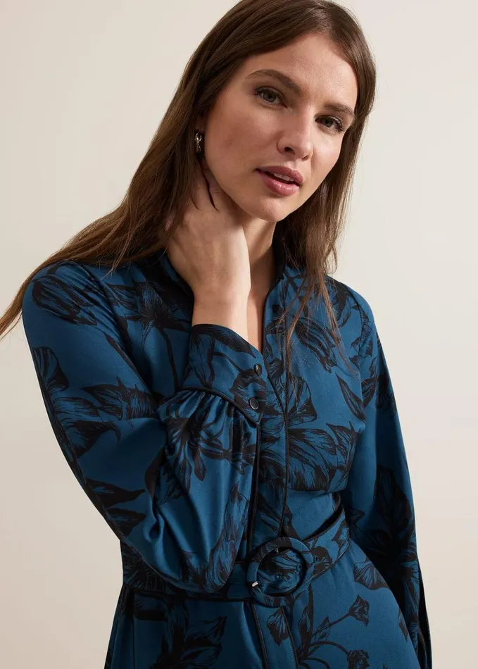 Phase Eight Petite Shakira Teal Floral Midaxi Dress Teal Women Dresses