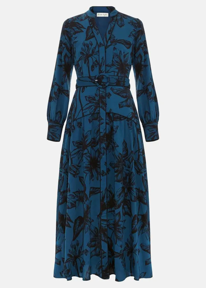 Phase Eight Petite Shakira Teal Floral Midaxi Dress Teal Women Dresses