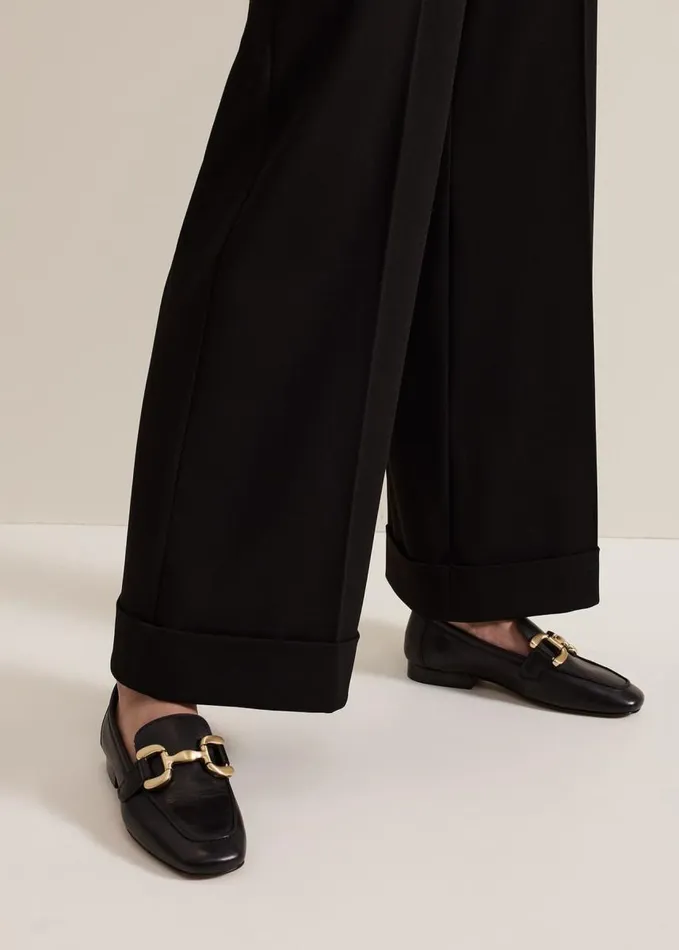 Phase Eight Petite Trixie Turn Up Hem Trouser Black Women Trousers