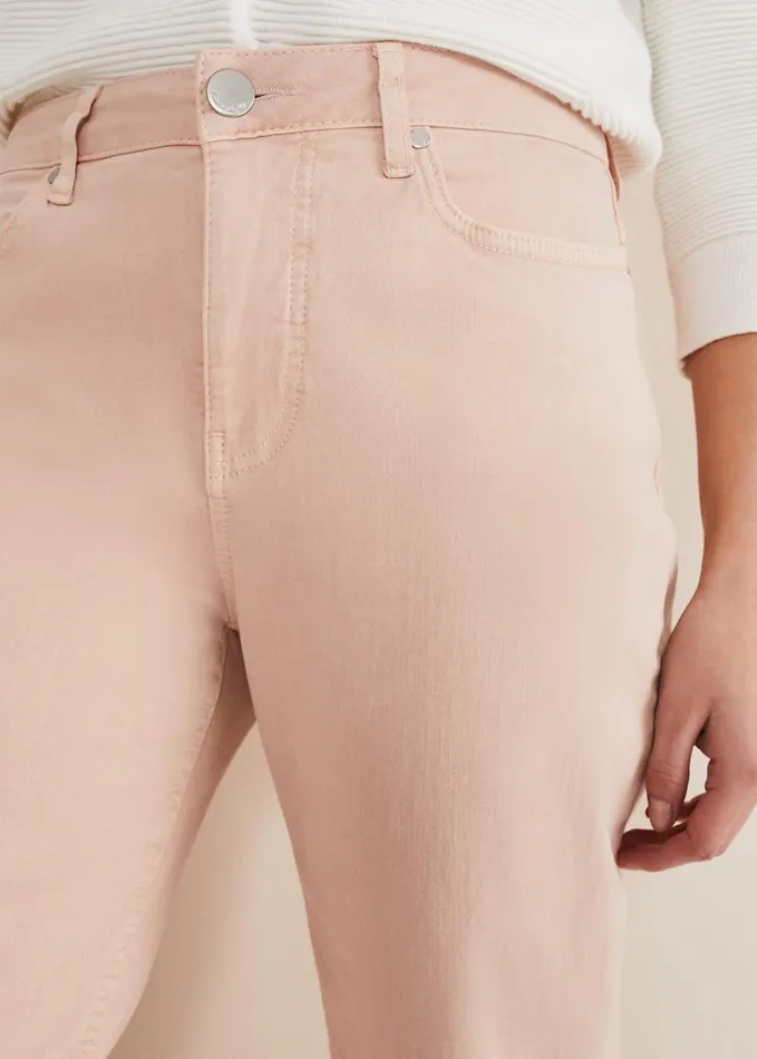 Phase Eight Petra Raw Hem Straight Leg Jean Pink Women Trousers