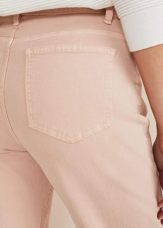 Phase Eight Petra Raw Hem Straight Leg Jean Pink Women Trousers