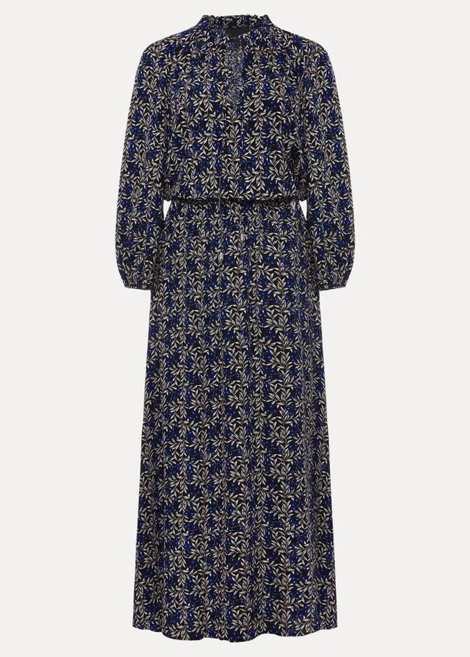 Phase Eight Phillipa Poppy Midi Dress Navy Women Dresses