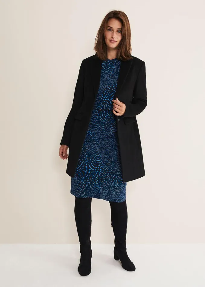 Phase Eight Pinna Print Jersey Dress Cobaltnavy Women Dresses
