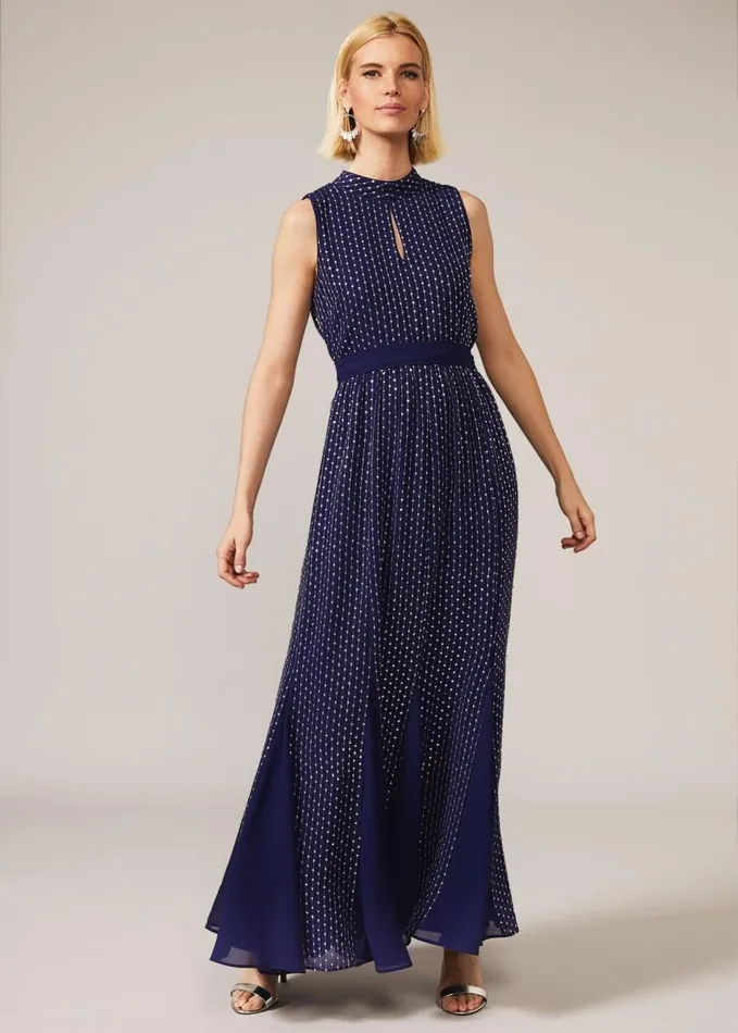 Phase Eight Pippa Embellished Blouson Dress Cobalt Women Dresses