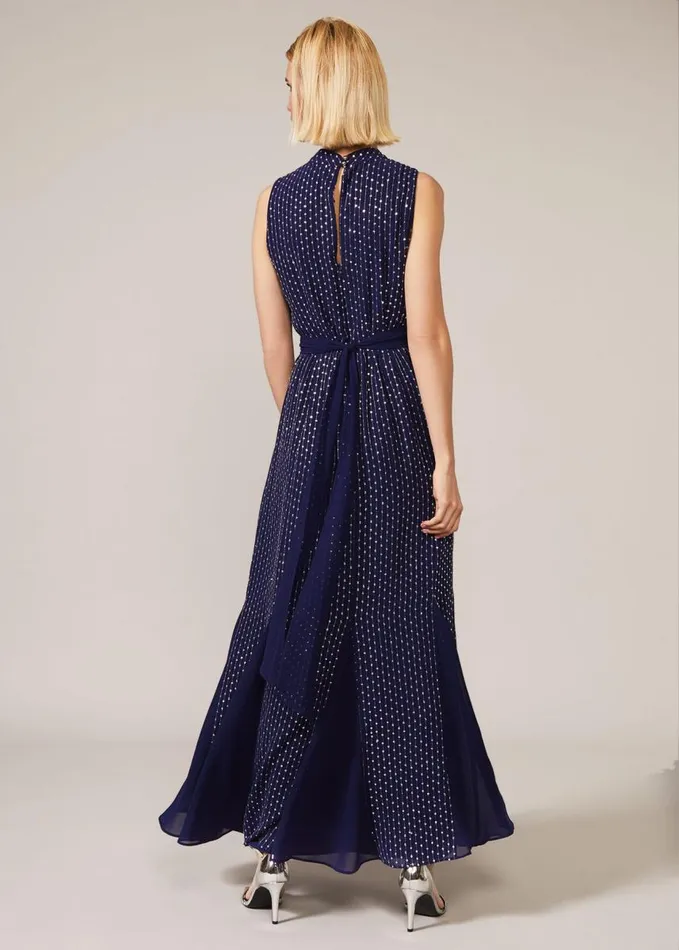Phase Eight Pippa Embellished Blouson Dress Cobalt Women Dresses