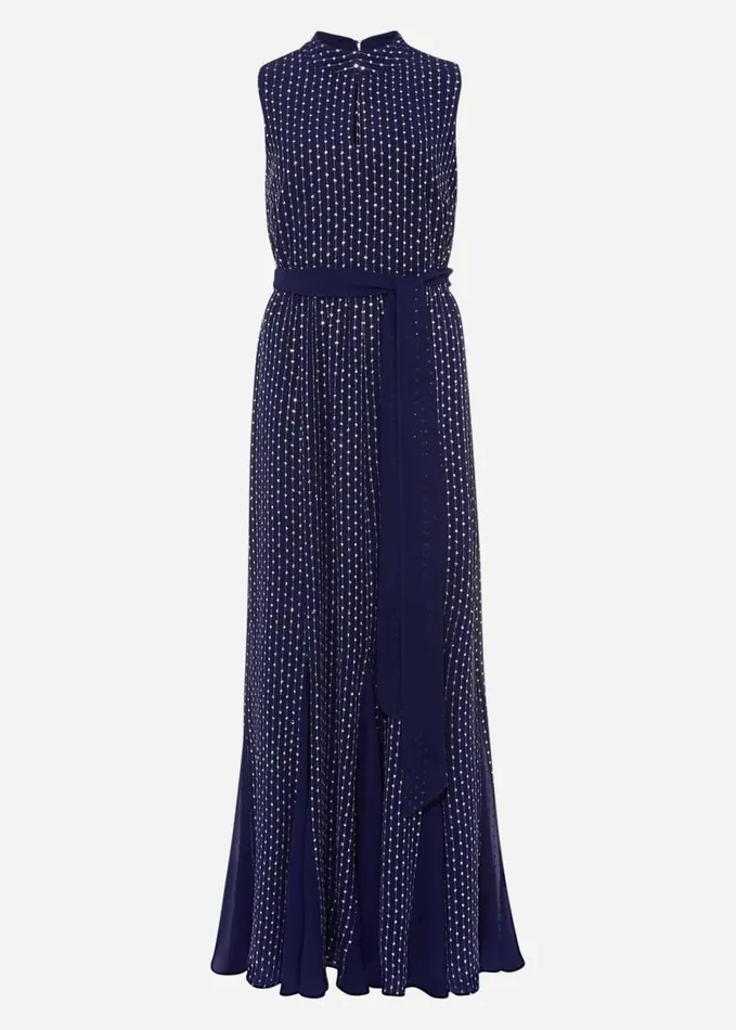 Phase Eight Pippa Embellished Blouson Dress Cobalt Women Dresses