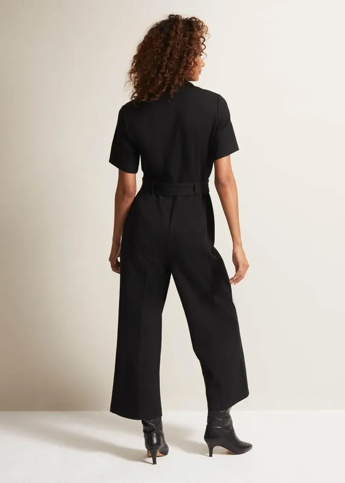 Phase Eight Polly Black Zip Jumpsuit Black Women Dresses