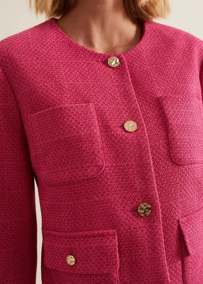 Phase Eight Ripley Pink Boucle Jacket Pink Women Jackets