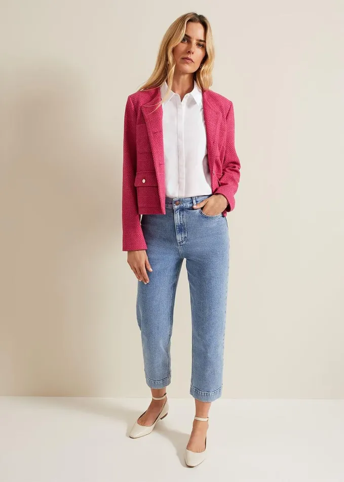 Phase Eight Ripley Pink Boucle Jacket Pink Women Jackets