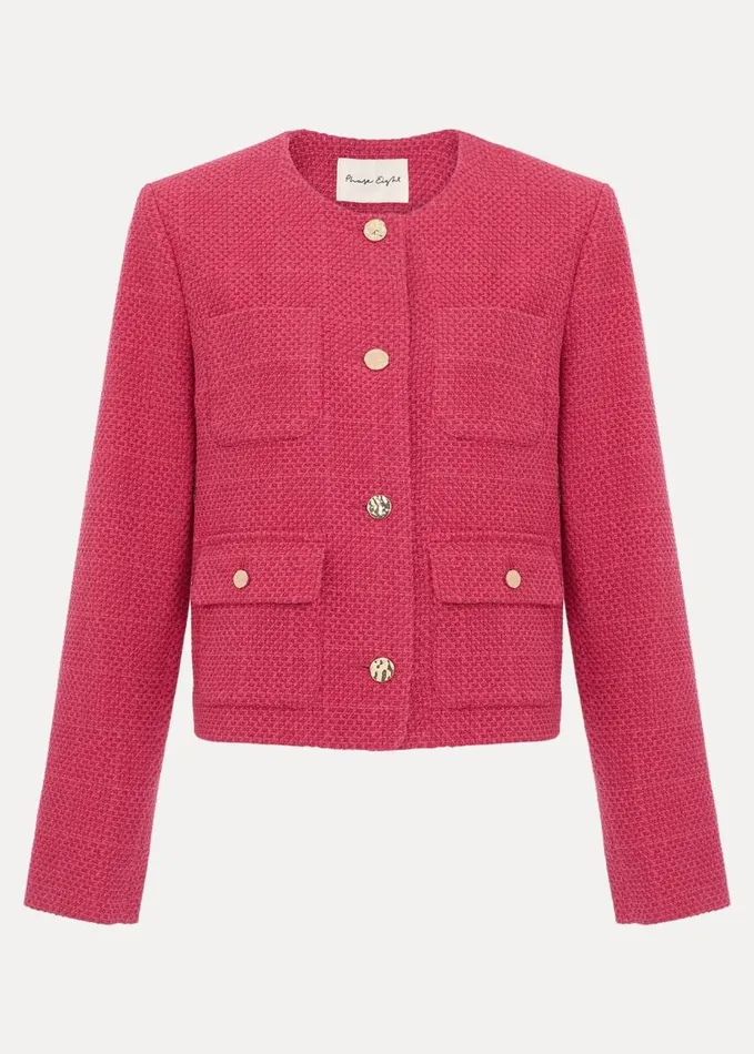 Phase Eight Ripley Pink Boucle Jacket Pink Women Jackets