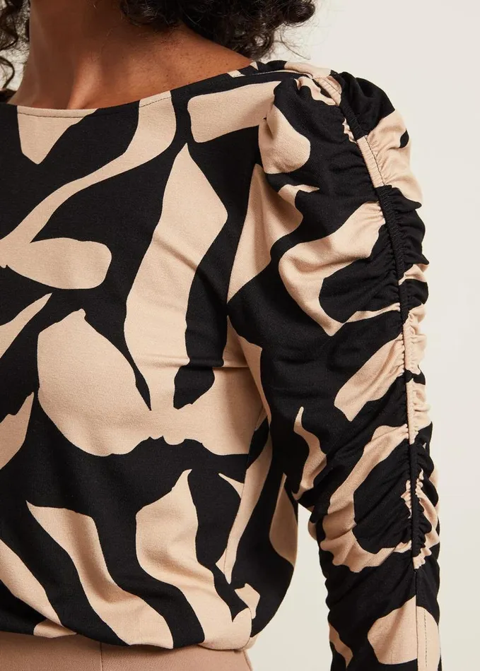 Phase Eight Rosalita Bow Print Top Neutral Women Tops and TShirts