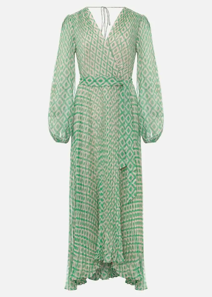 Phase Eight Roxanna Pleated Diamond Maxi Dress Powder Pinkgreen Women Dresses