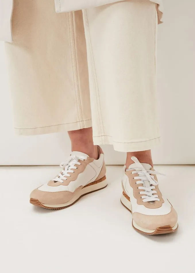 Phase Eight Runner Trainer Beige Women Flats