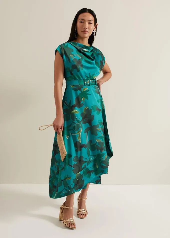 Phase Eight Sabrianna Print Midi Dress Multicoloured Women Dresses