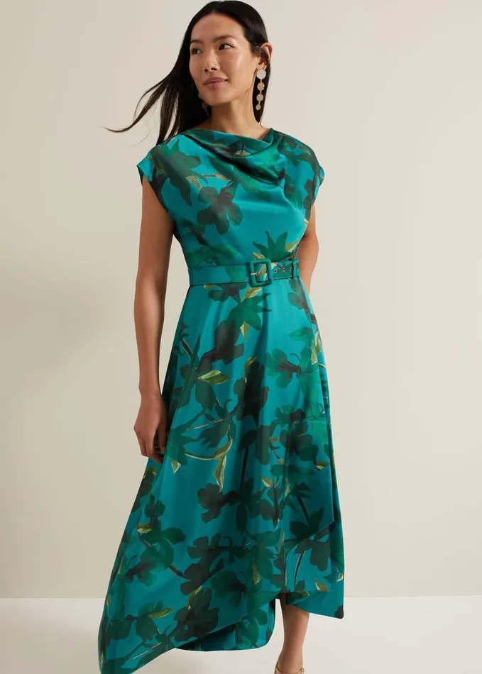 Phase Eight Sabrianna Print Midi Dress Multicoloured Women Dresses