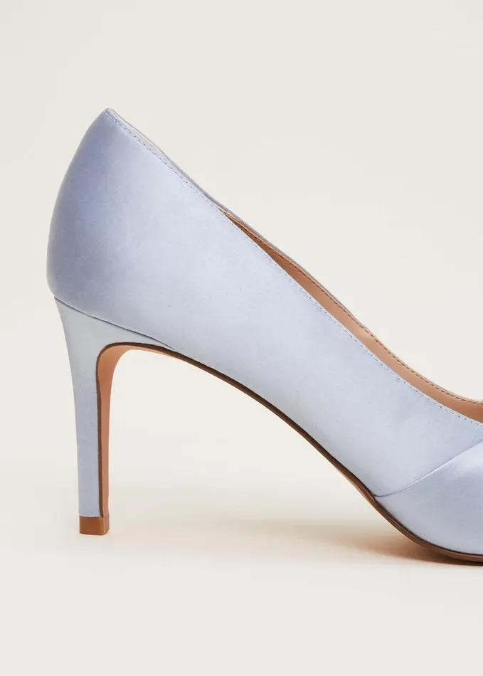 Phase Eight Satin Knot Front Court Shoe Cornflower Women Occasion Shoes