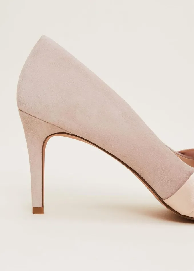 Phase Eight Satin Twist Peeptoe Shoe Latte Women Occasion Shoes