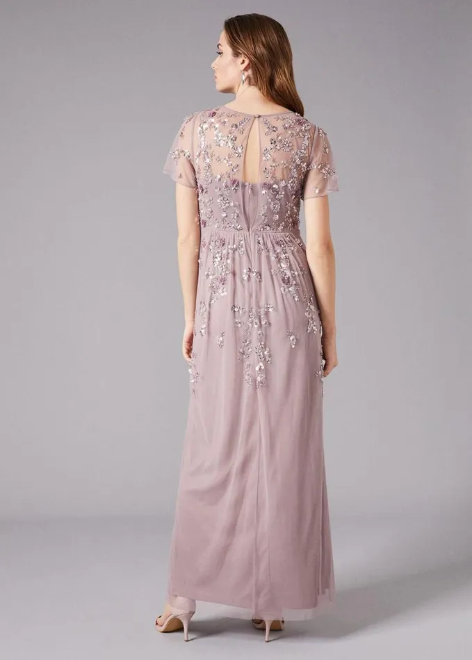 Phase Eight Shirin Embellished Maxi Dress Soft Lilac Women Dresses