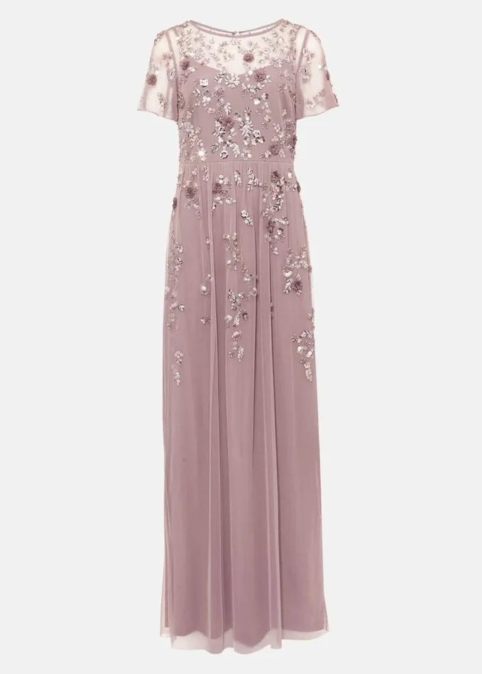 Phase Eight Shirin Embellished Maxi Dress Soft Lilac Women Dresses