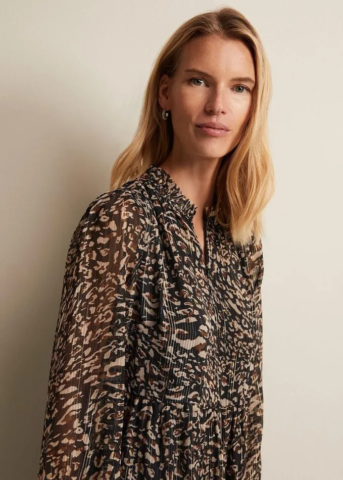 Phase Eight Shreya Leopard Swing Mini Dress Neutral Women Dresses