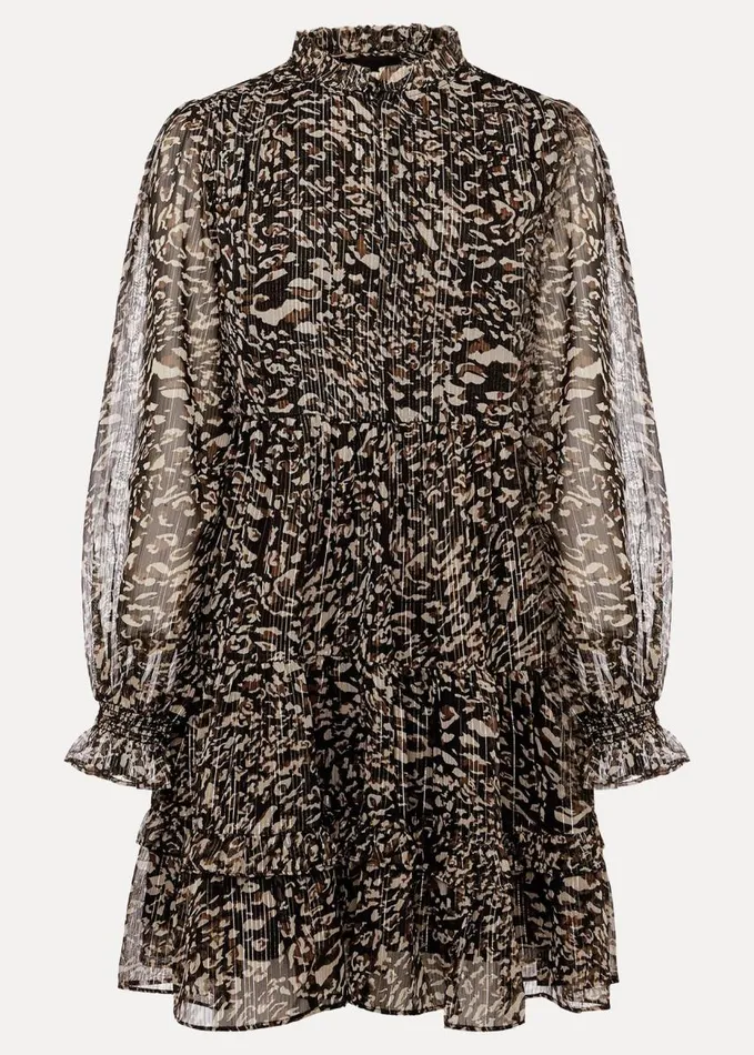 Phase Eight Shreya Leopard Swing Mini Dress Neutral Women Dresses