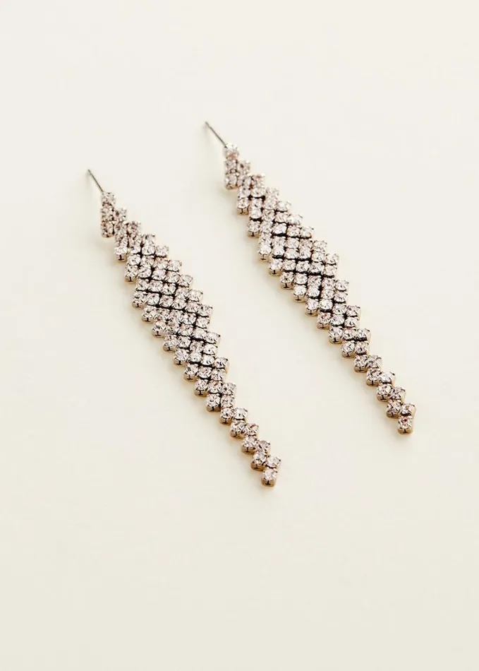 Phase Eight Silver Graduated Stone Drop Earrings Silver Women Jewellery