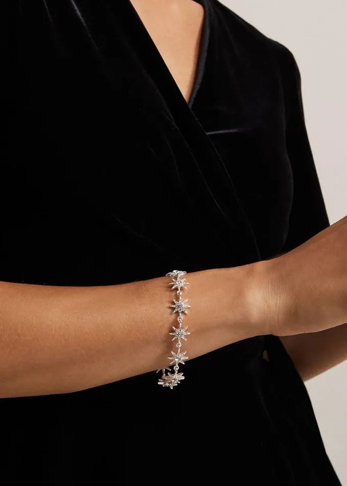 Phase Eight Silver Plated Star Bracelet Silver Women Jewellery