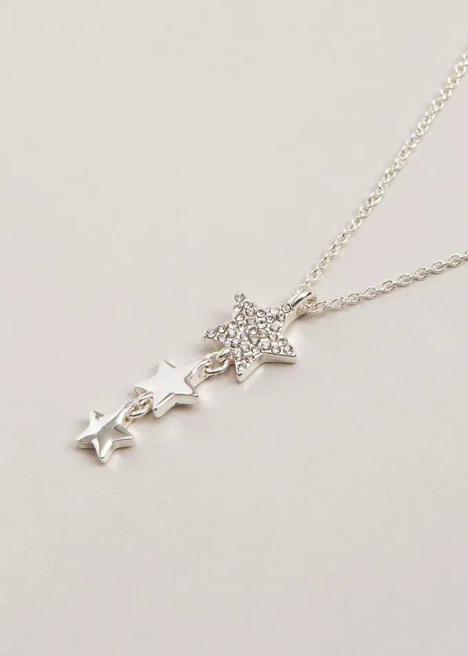 Phase Eight Silver Plated Star Necklace Silver Women Jewellery