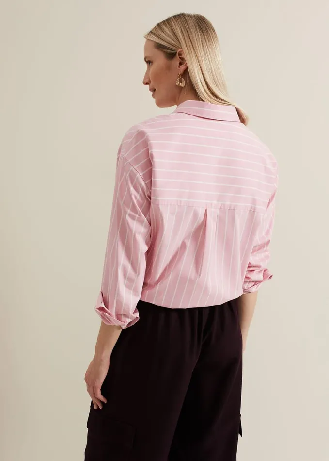 Phase Eight Stripe Shirt Pink Women Shirts and Blouses