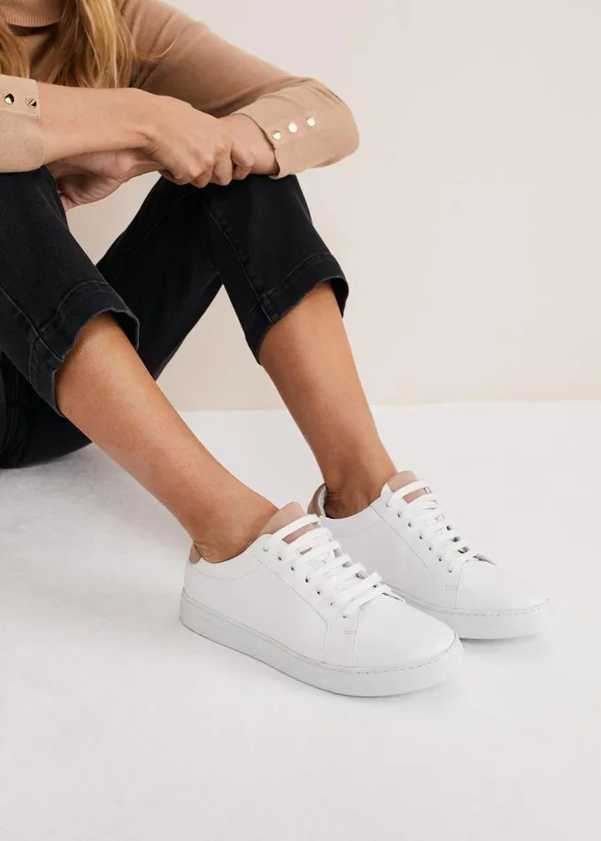 Phase Eight Tab Trainer White Women Trainers