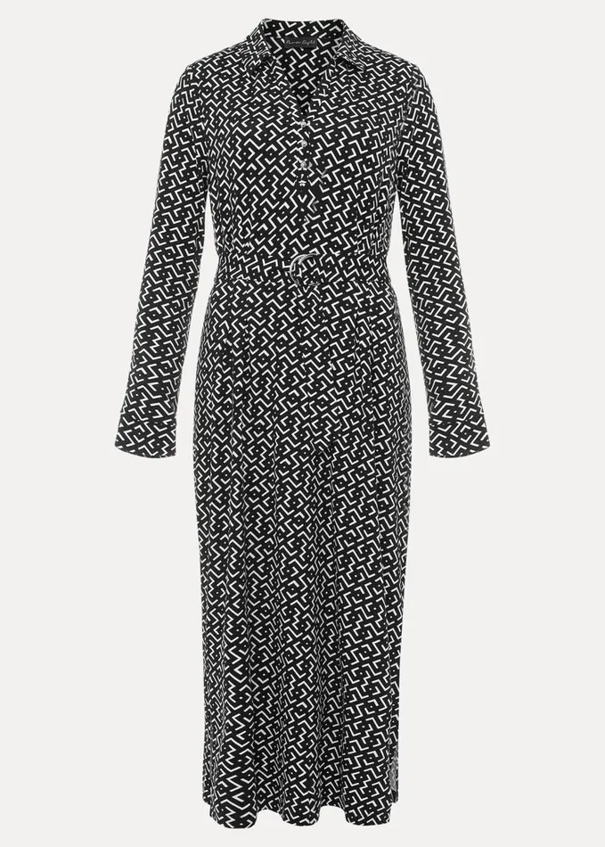 Phase Eight Teigan Abstract Print Midi Dress Blackivory Women Dresses
