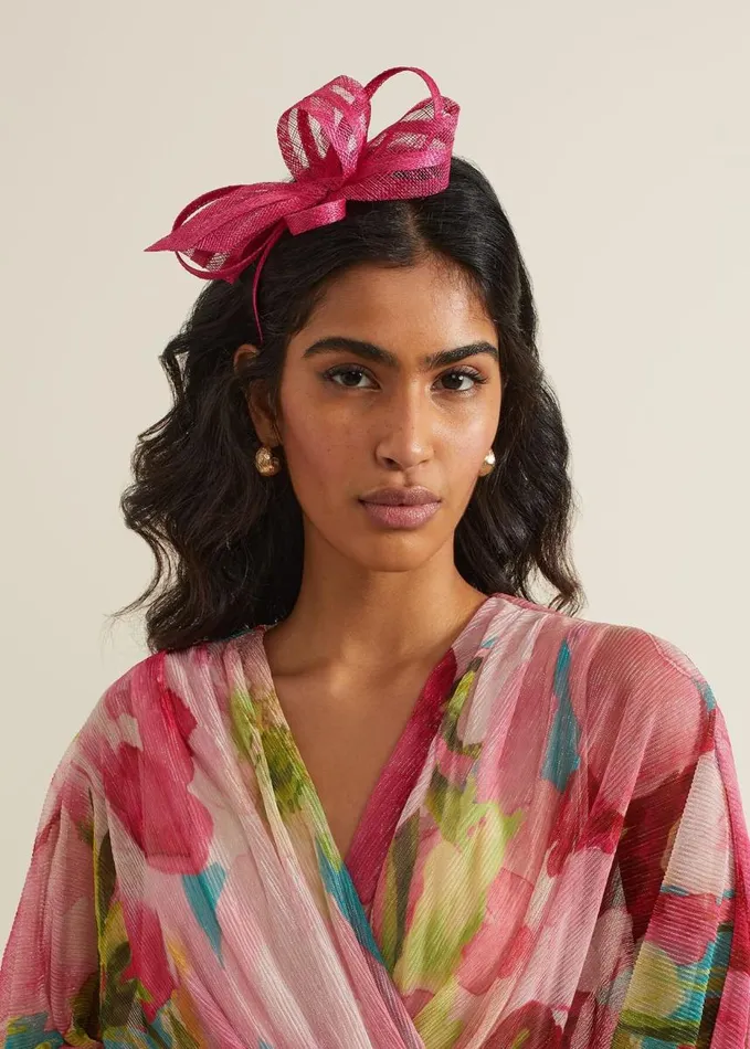 Phase Eight Twist Bow Headband Pink Women Fascinators and Hats