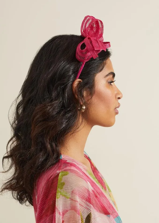 Phase Eight Twist Bow Headband Pink Women Fascinators and Hats