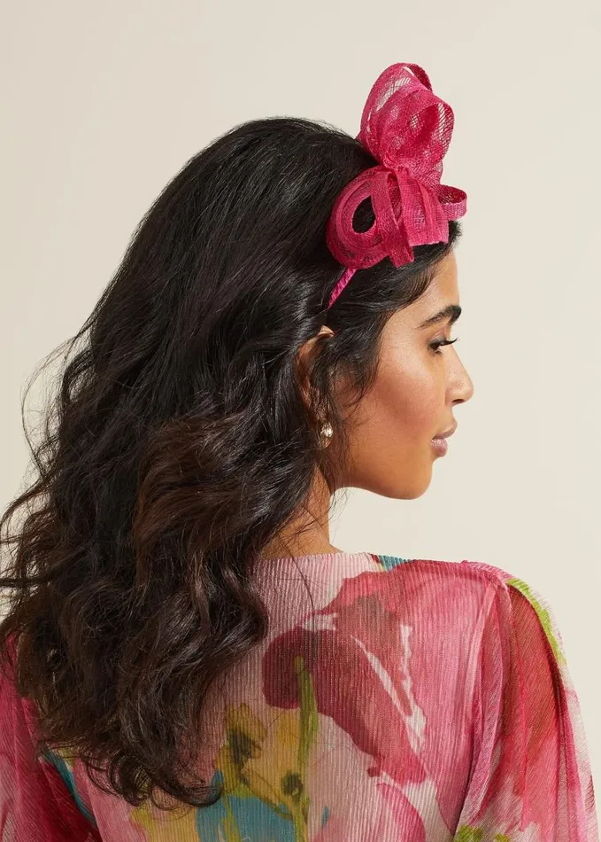 Phase Eight Twist Bow Headband Pink Women Fascinators and Hats