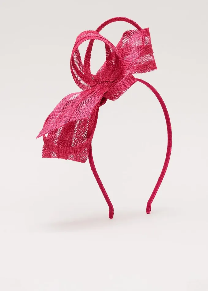 Phase Eight Twist Bow Headband Pink Women Fascinators and Hats