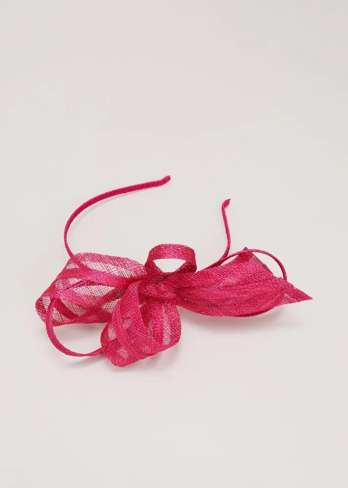 Phase Eight Twist Bow Headband Pink Women Fascinators and Hats