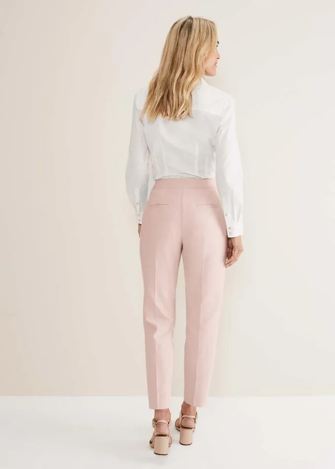 Phase Eight Ulrica Straight Leg Trousers Pale Pink Women Trousers