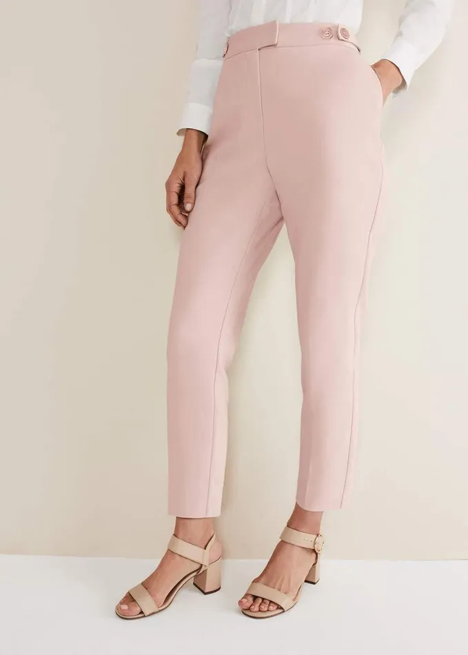 Phase Eight Ulrica Straight Leg Trousers Pale Pink Women Trousers