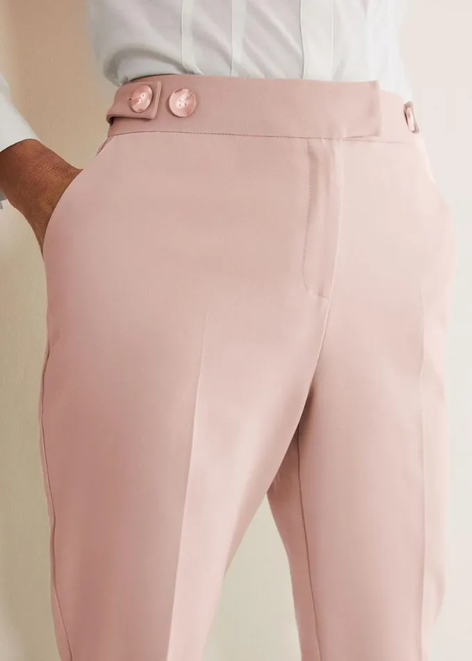 Phase Eight Ulrica Straight Leg Trousers Pale Pink Women Trousers
