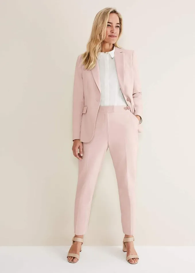 Phase Eight Ulrica Straight Leg Trousers Pale Pink Women Trousers