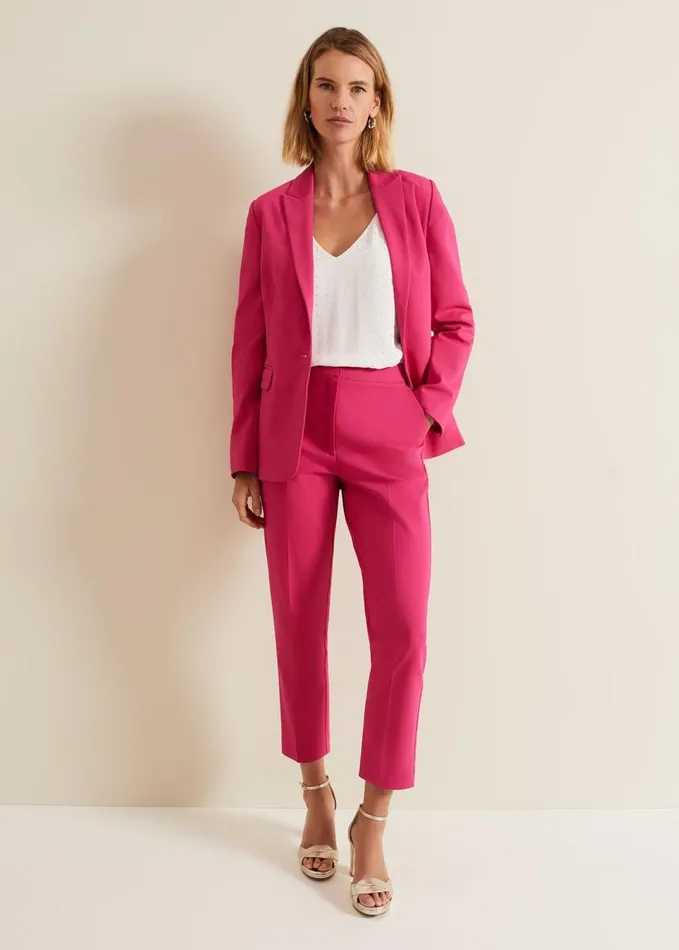 Phase Eight Ulrica Tapered Suit Trousers Hot Pink Women Trousers
