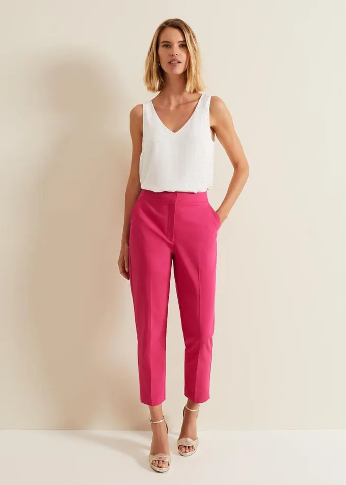 Phase Eight Ulrica Tapered Suit Trousers Hot Pink Women Trousers