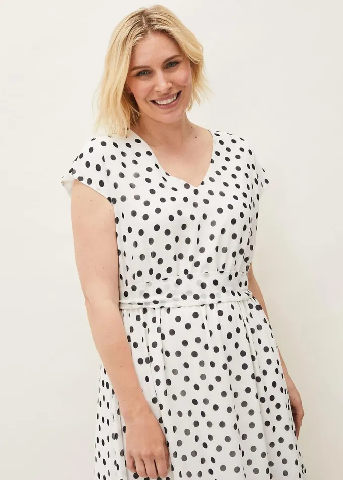 Phase Eight Verena Spot Maxi Dress Whiteblack Women Dresses